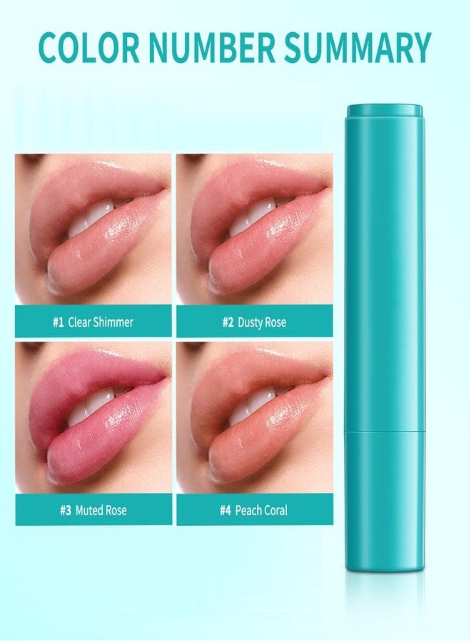 FYEBOO 4Pcs Hydrating Lip Tint Lipstick Set of Red and Nude, Long-Lasting Matte Finish Moisturizing Tinted Lip Balm, Natural Ingredients Vitamin E Watery Lip Gloss Lipstick for Women and Girls - Image 4